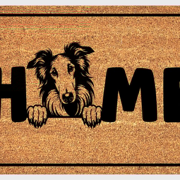 Borzoi Home Door Mat - Borzoi Dog Doormat - 3 Sizes