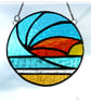 Sunset Waves Suncatcher Stained Glass 020 Handmade Art Gift - Image 4