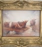 Highland Cattle. Framed Special Edition Canvas Print 