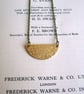 Golden Half Moon necklace - textured brass semi circle on fine chain - Autumn - Image 1