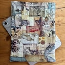 Ocean Theme Print Quilted Fabric I-Pad Sleeve 