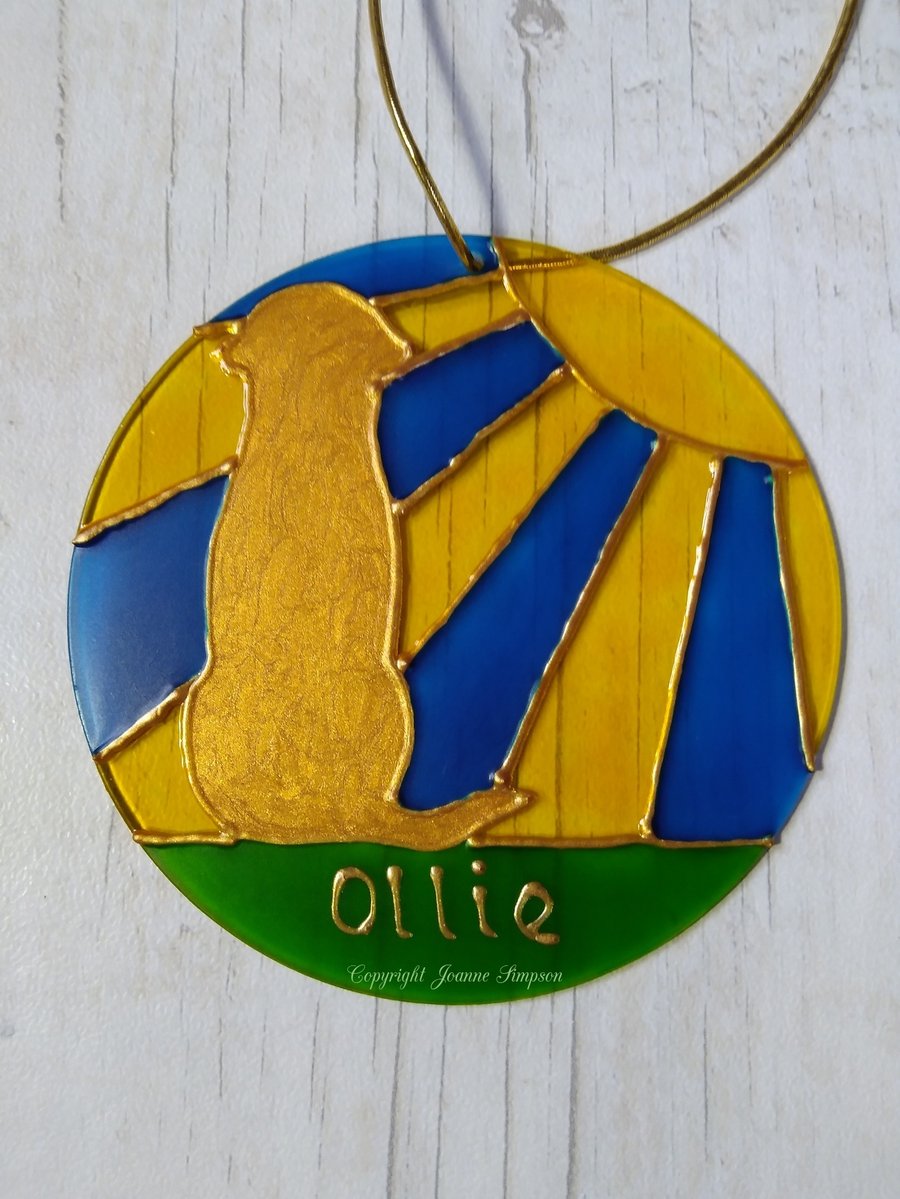 Labrador in the sunshine 'you are my sunshine' sun catcher decoration. 