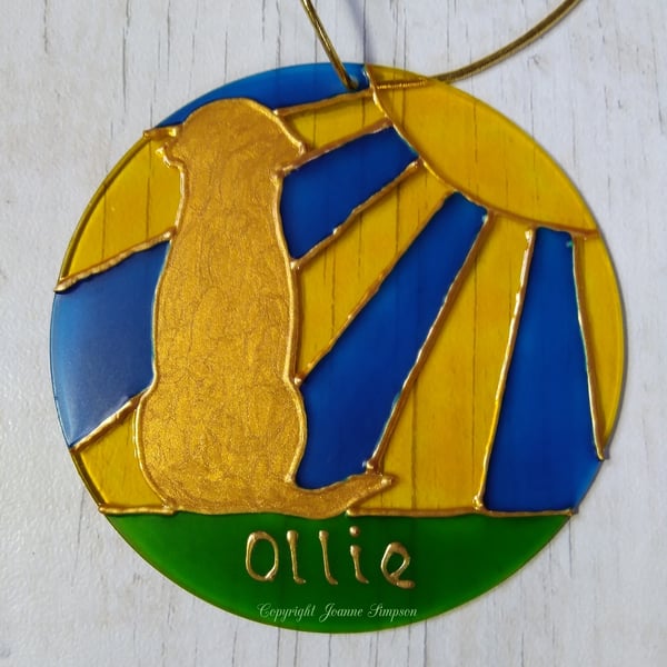 Labrador in the sunshine 'you are my sunshine' sun catcher decoration. 