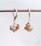 Tiny Glass Chicken Stitch Marker