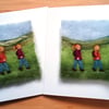 Set of 2 Custom Made Hiker Cards for Gwen