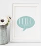 Hello You typographic art print - Image 1