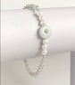 Pearl and Jadeite Chainmaille Bracelet - Image 1