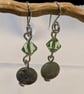 Green Impressions Jasper & Bicone Swarovoski Crystal drops