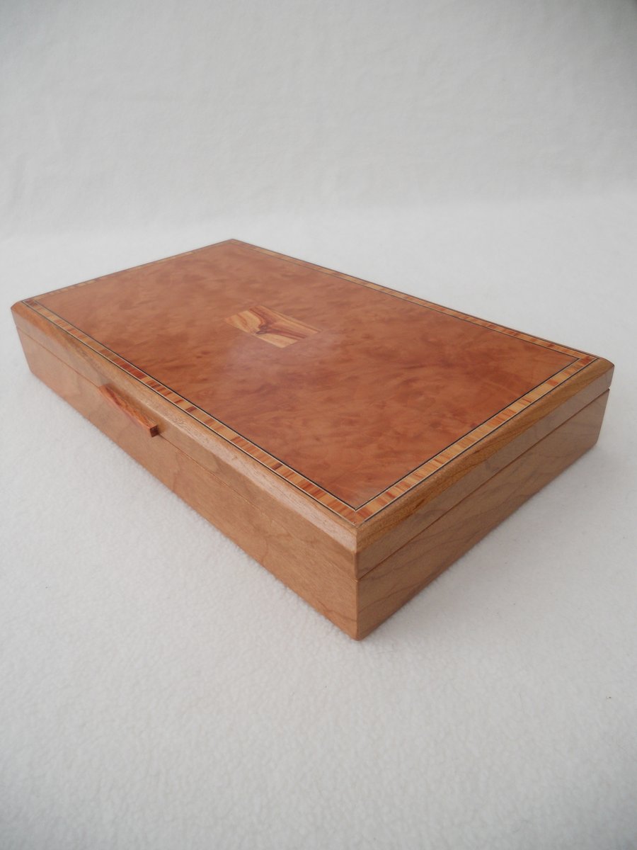 Earring Box- Solid Cherry