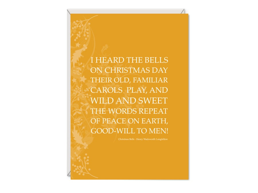 Christmas Bells Greetings Card – Henry Wadsworth Longfellow