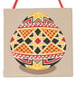 Egg Art - Small Original Acrylic Painting of Traditional Ukrainian Decorated Egg - Image 1