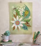 Floral & Beetles Old Masters Art Print