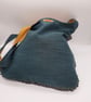 Medium reversible yellow and green knot bag.  - Image 4