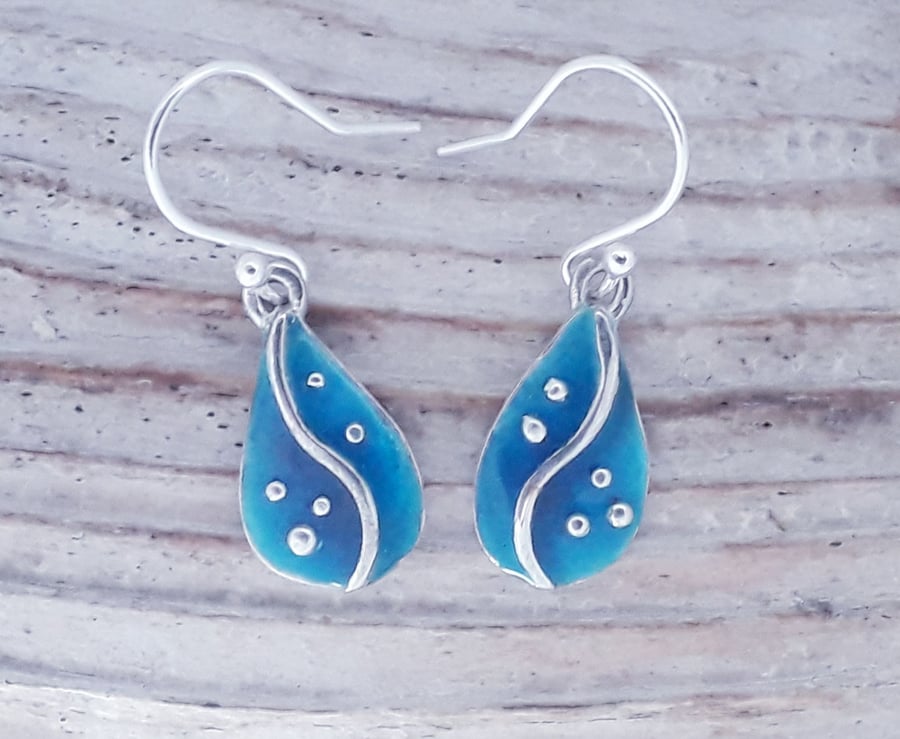 Enamel Pebble Earrings