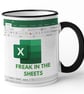 Funny Office Excel Work Mug Freak In The Sheets co worker Gift - Image 4