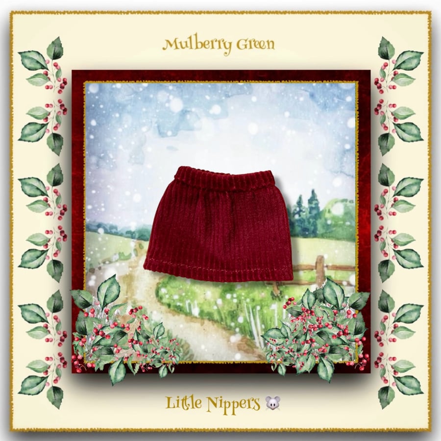 Little Nippers Burgundy Corduroy Skirt