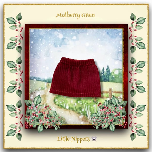 Little Nippers Burgundy Corduroy Skirt