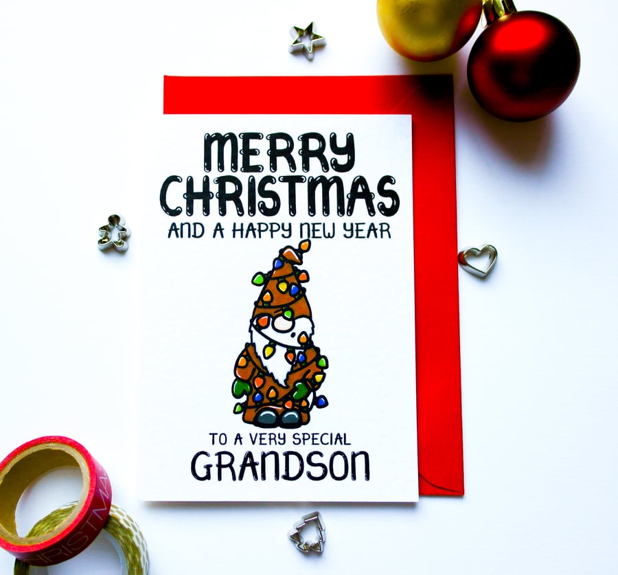 Gonk Christmas Card Nordic Gnome Xmas Festive Scandinavian Personalised Card