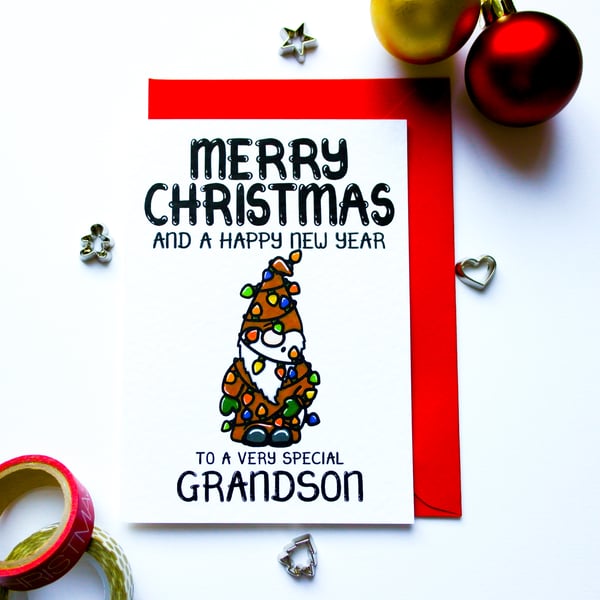 Gonk Christmas Card Nordic Gnome Xmas Festive Scandinavian Personalised Card