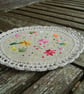 Round embroidered and reversible fabric coasters. - Image 4