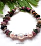 Designer Tourmaline & Large Cream Freshwater Culture Pearl Bracelet  - Image 1