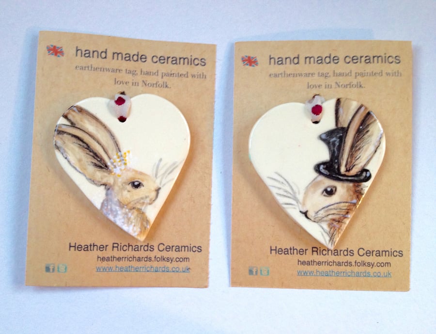wedding hare hearts