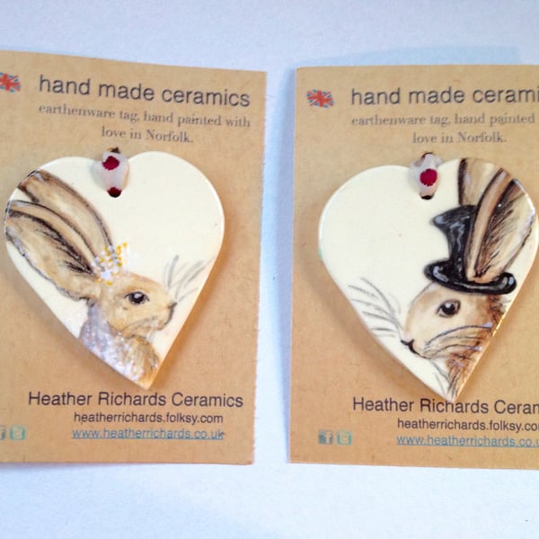 wedding hare hearts