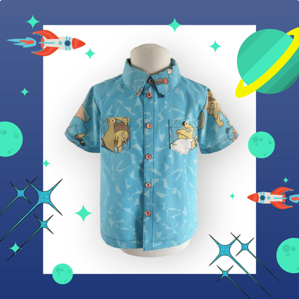 Plain Print and Simpsons Print Sort Sleeve Shirt. Age 4-5yrs