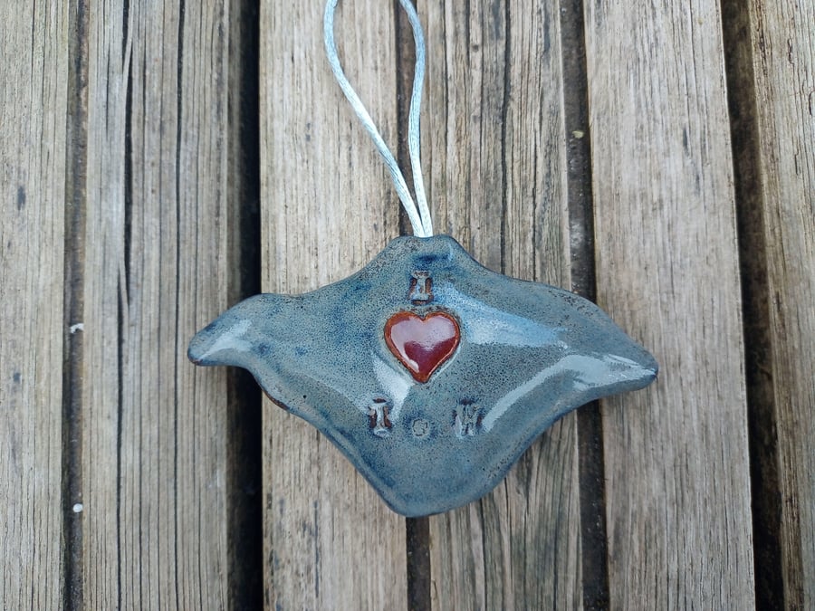 I love Isle of Wight hanging ornament