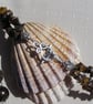 Brown Bronzite & Gold Tiger Eye Gemstone Chunky Statement Necklace "Cognac" - Image 6
