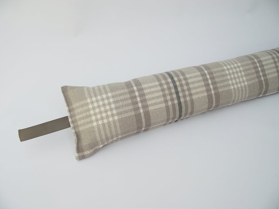 Draught Excluder Versatile Stirling check fabric heavy weight 1.9kg