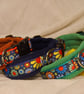 Luxury Flowers Pattern Dog Collar, Adjustable & Various Fleece Lining colours 