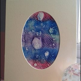 bubbles original encaustic art painting