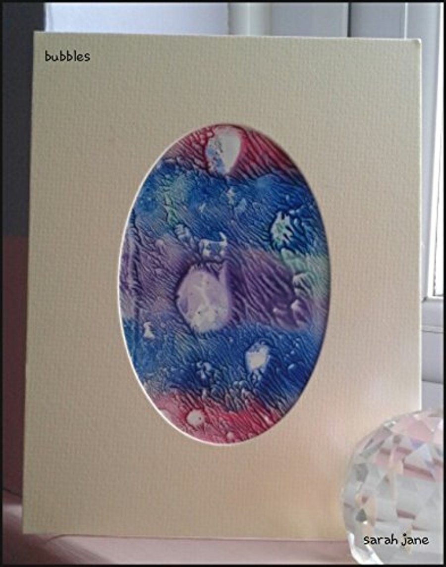 bubbles original encaustic art painting