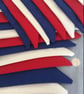 Red,white & blue cotton fabric bunting wedding,party flags - Image 2