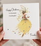 Christmas Pixie Fairy Card Handmade and Personalised for all Relations - Image 2