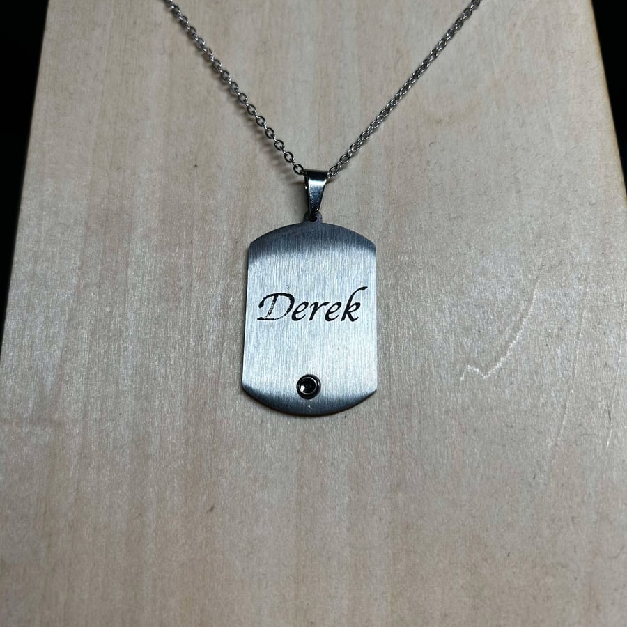 Personalised Dog Tag Unisex Stainless Steel