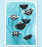 Manta Rays - Illustrated Art Print - Image 3