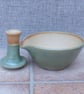 Pestle and mortar spice herb grinder stoneware hand thrown pottery ceramic  - Image 3