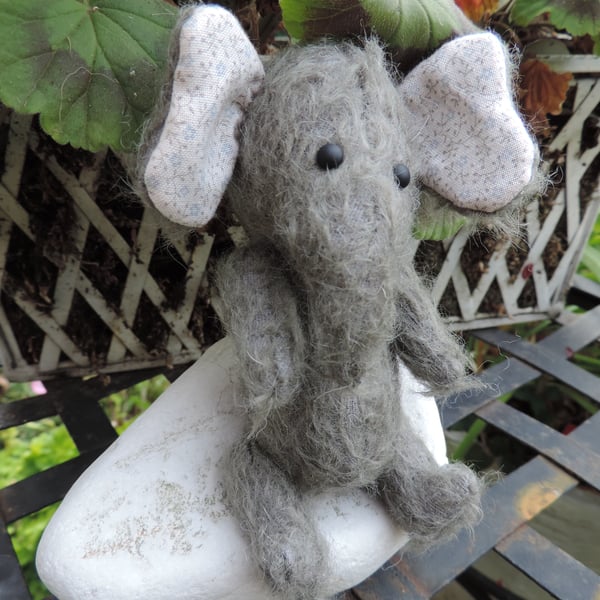 Vintage Style Hand Sewn  5"  Elephant