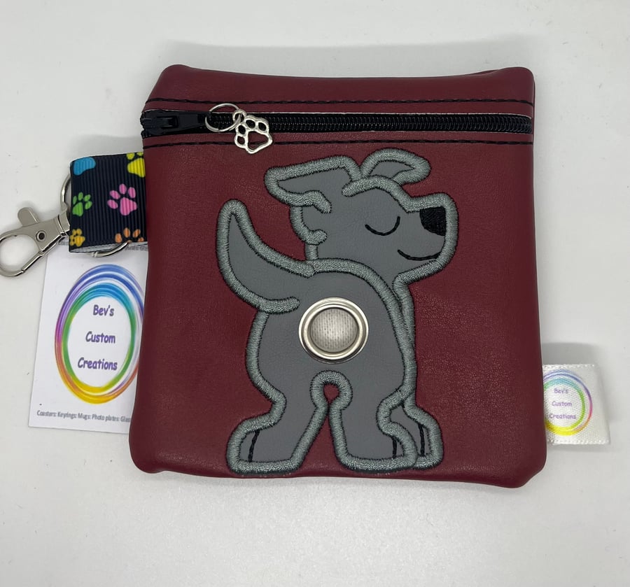 Staffordshire terrier Embroidered Poo bag dispenser 