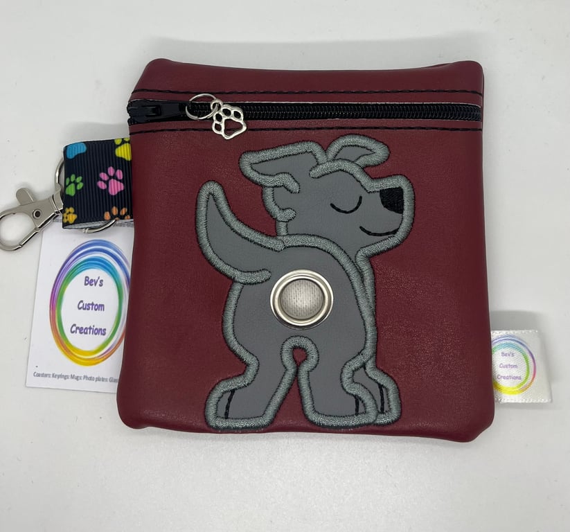 Staffordshire terrier Embroidered Poo bag dispenser 