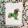 SALE! Dachshund Christmas Card