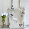Llamas tote bag in cream, grey and golden yellow