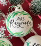 Personalised Ceramic Christmas Bauble, Christmas Tree Decoration 