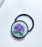Hand Embroidered Hydrangea Hair Tie - Image 3