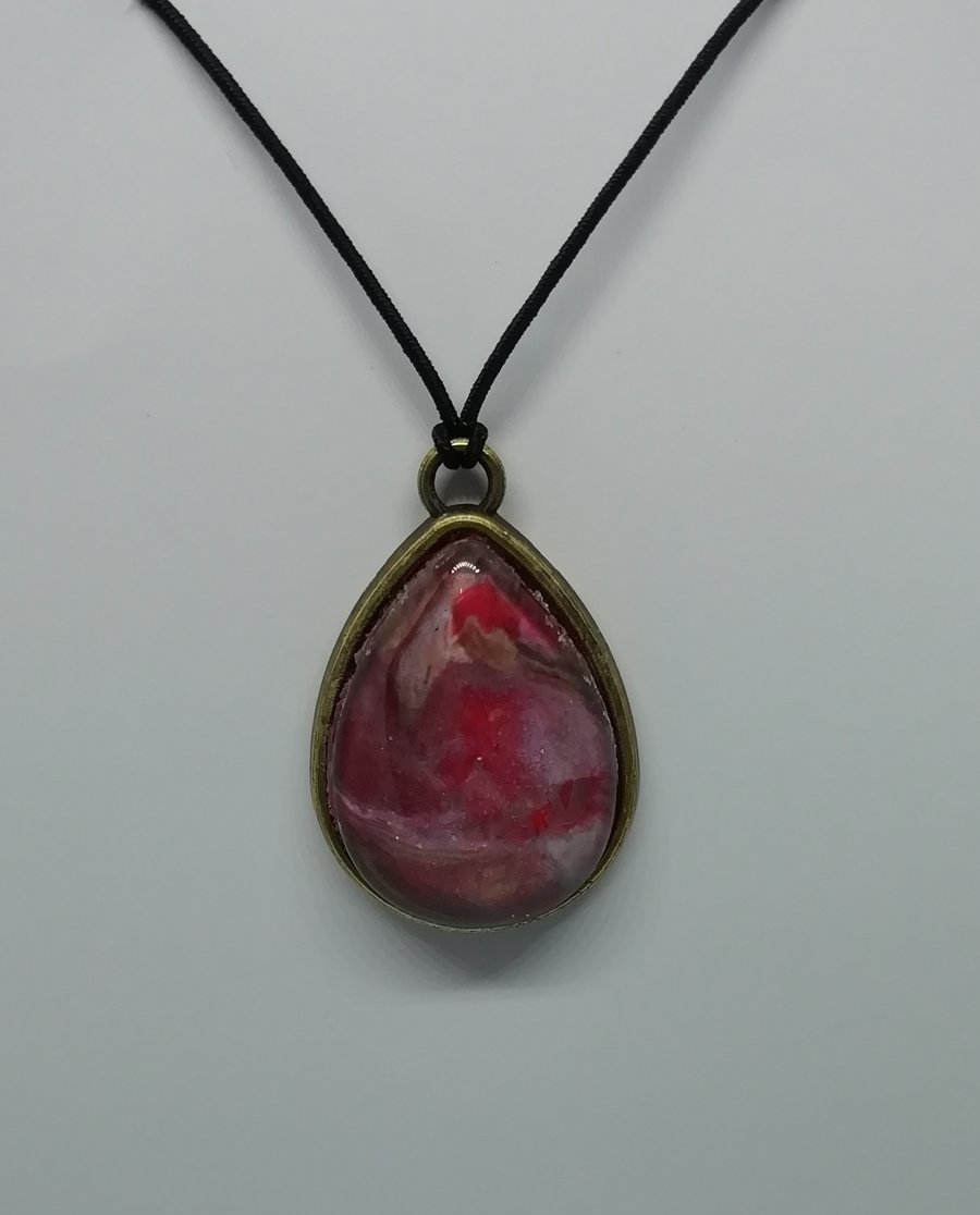 Marble clay pendant 