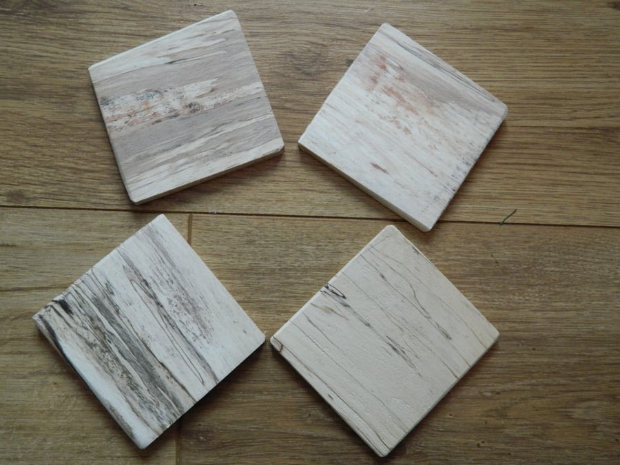 Hand Crafted Natural Beechwood Coasters