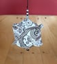 Black and White Geometric Bauble 
