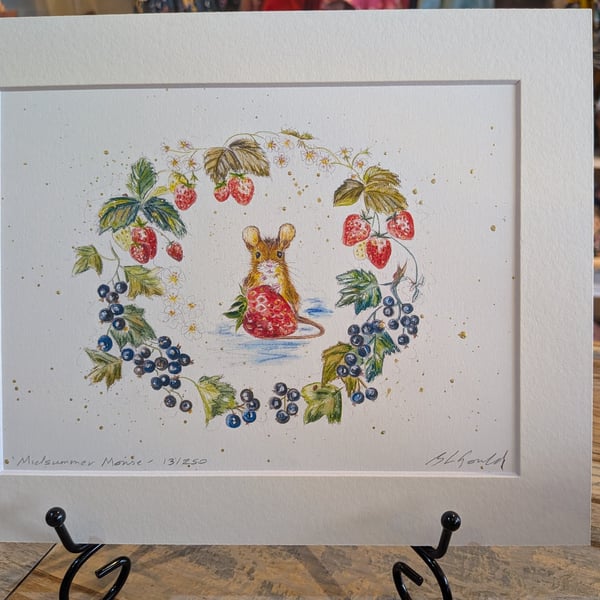 Midsummer Mouse, an A5 or A4 limited edition print